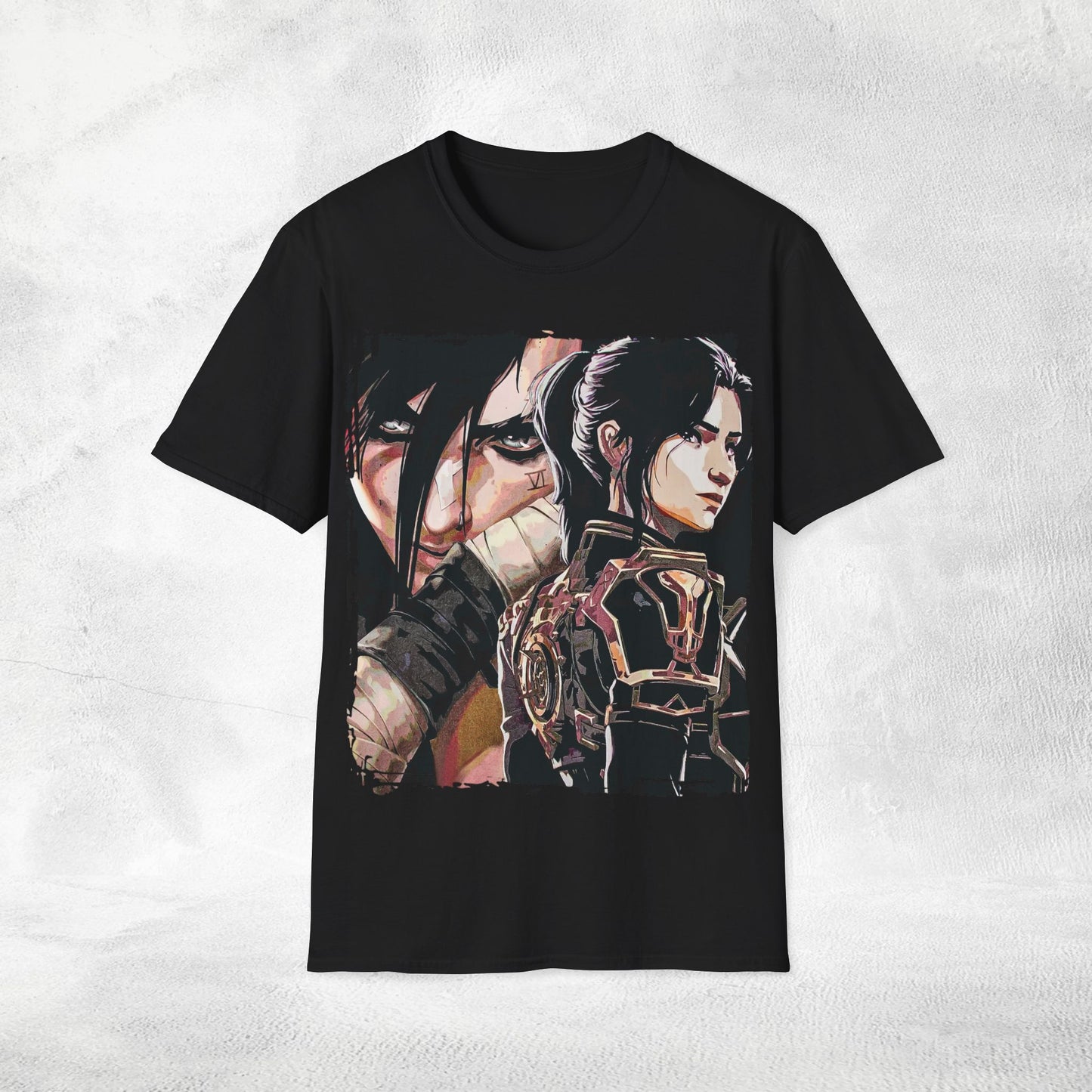Unisex Gaming shirt Arcane Series LOL Caitlyn and Vi