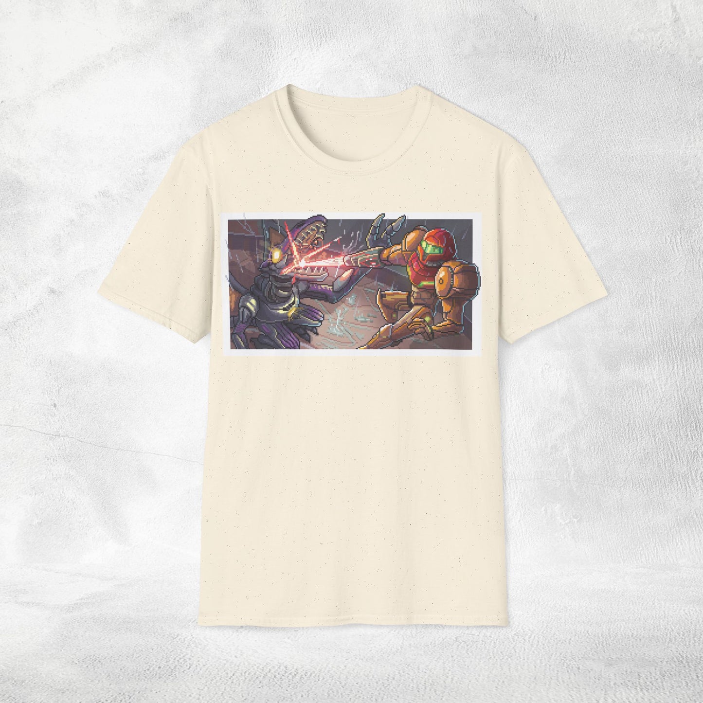 Unisex gaming shirt Samus Aran PixelArt