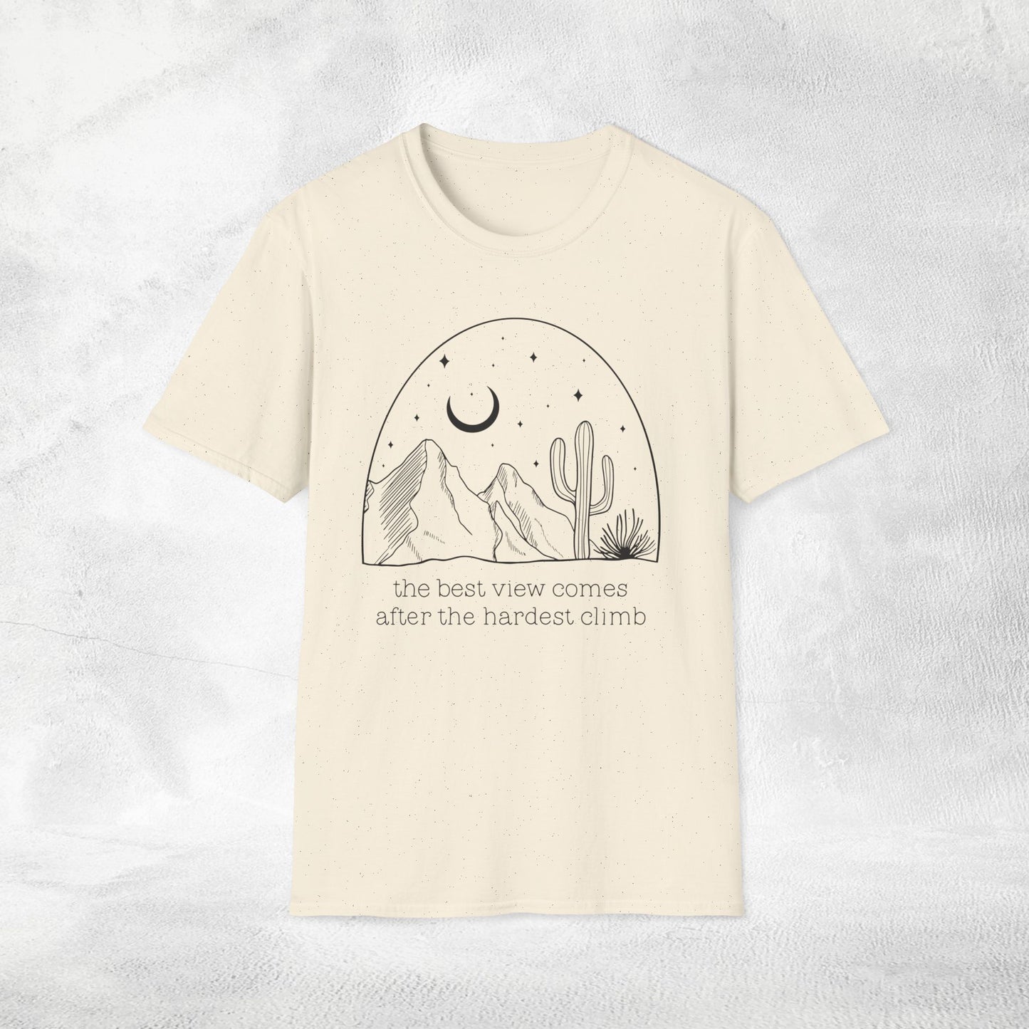 Women's Slogan T-shirt the best view comes after the hardest climb