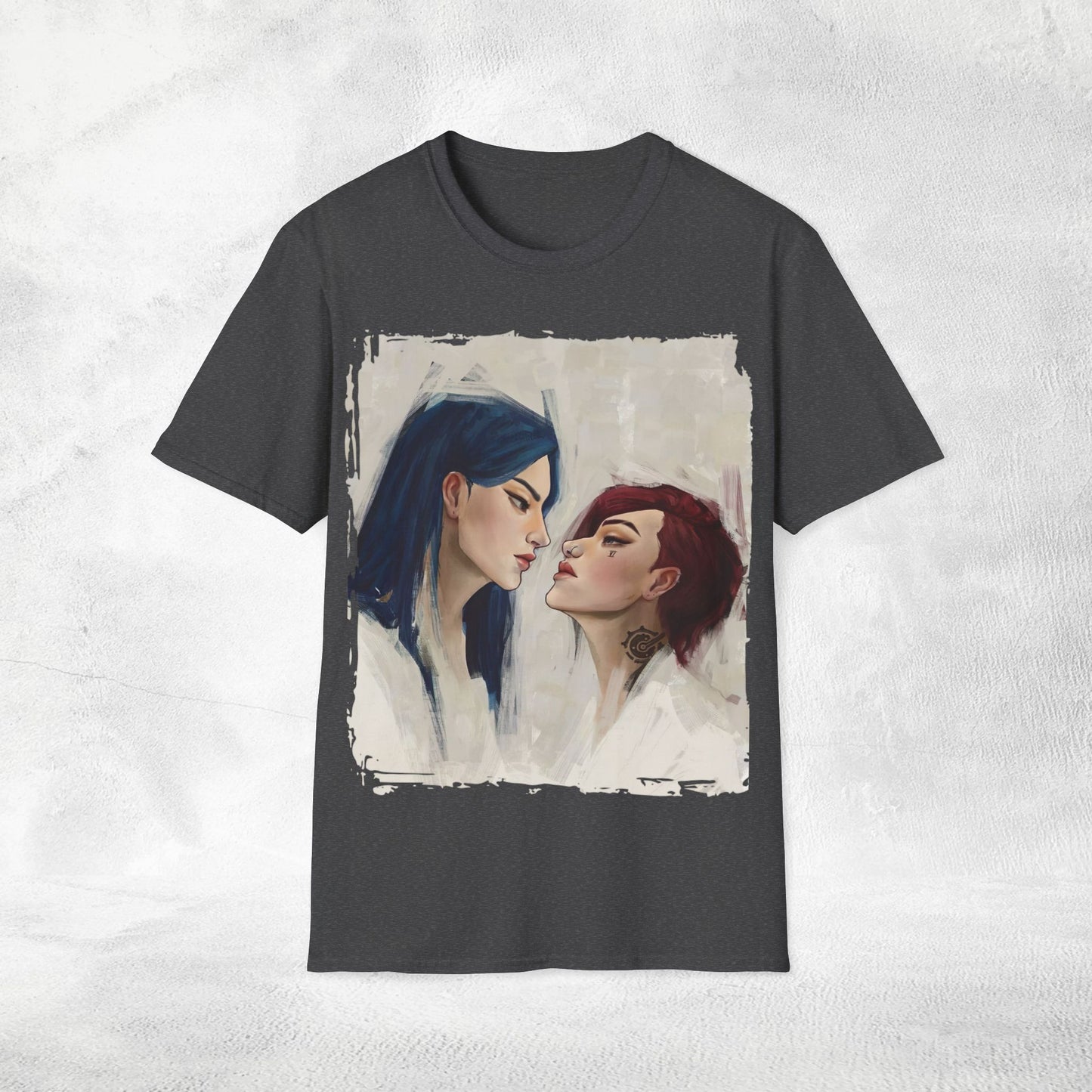 Unisex Gaming shirt Arcane Series LOL Caitlyn and Vi