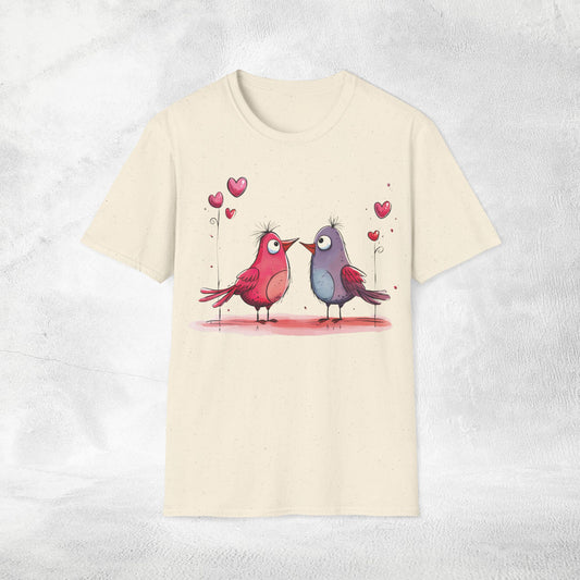 Unisex couples T-Shirt lovebird