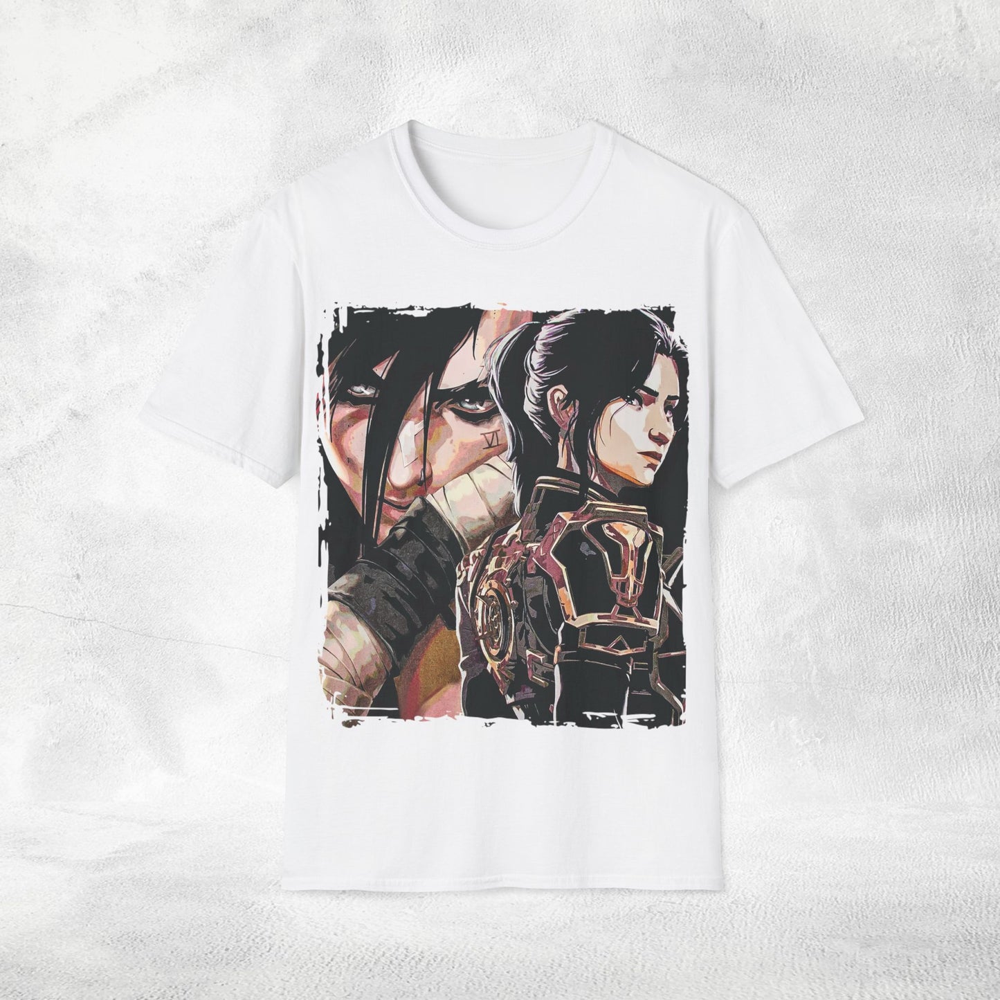 Unisex Gaming shirt Arcane Series LOL Caitlyn and Vi