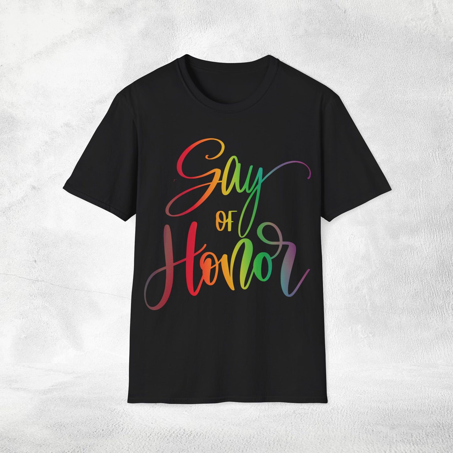 Men's T-Shirt Gay of Honor bachelorette party Rainbow LGBTQ+ Edition