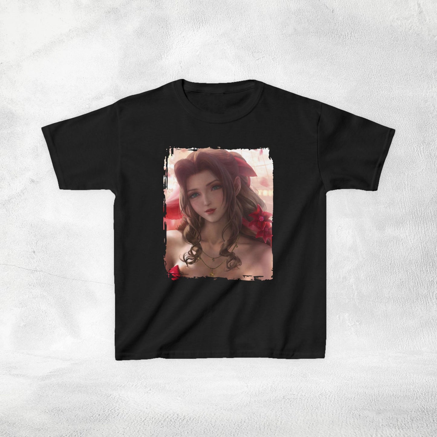 Kids  gaming shirt Final Fantasy Aerith Gainsborough