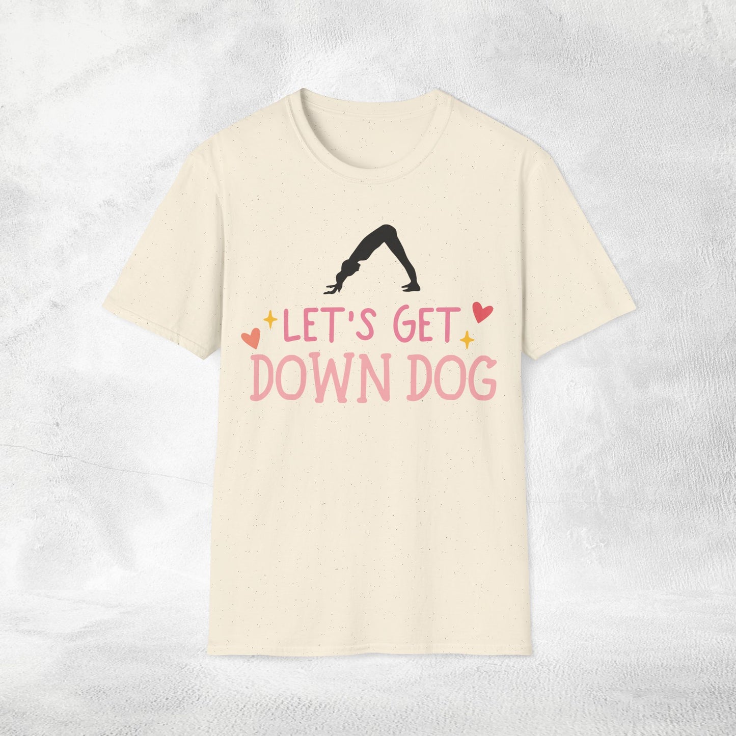 Women's yoga shirt lets get down dog