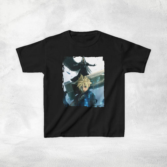 Copy of Kids  gaming shirt Final Fantasy Cloud and Sephiroth