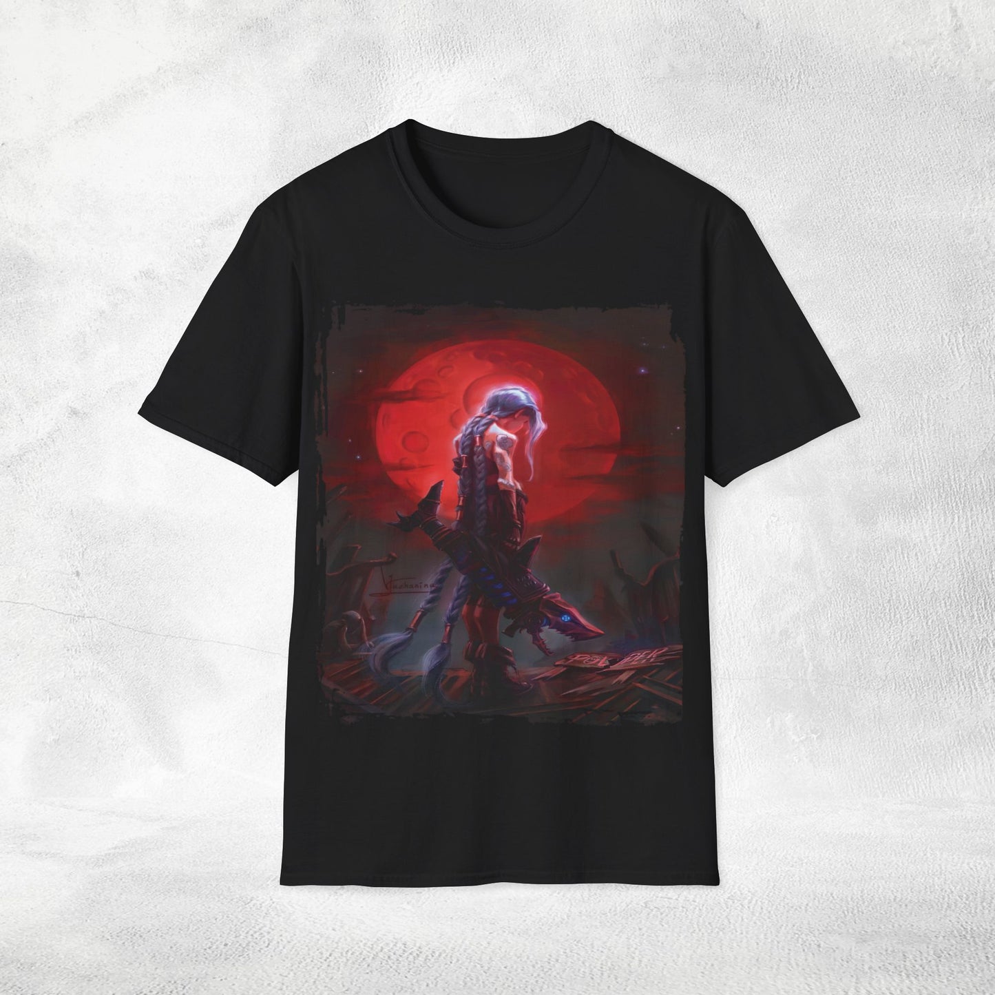 Unisex Gaming shirt Arcane Series LOL Jinx
