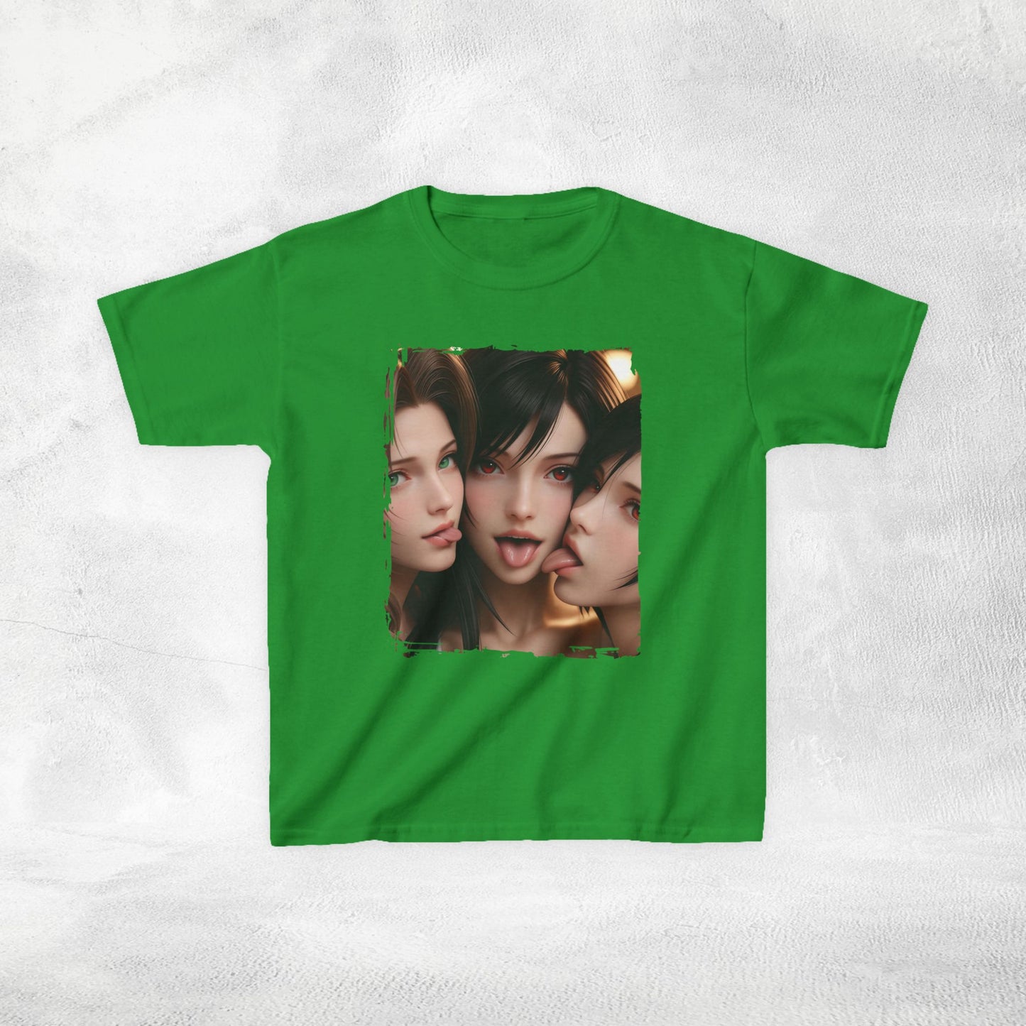 Kids  gaming shirt Final Fantasy Tifa Lockhart and Aerith Gainsborough Yuffie Kisaragi