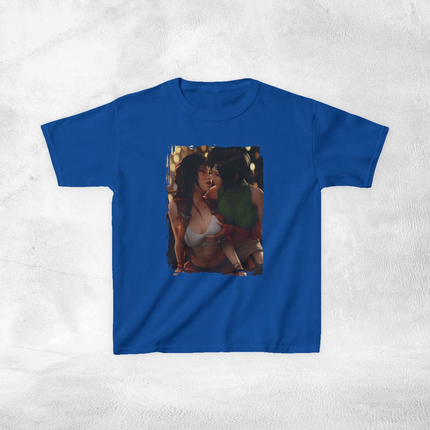 Kids  gaming shirt Final Fantasy Yuffie Kisaragi and Tifa Lockhart