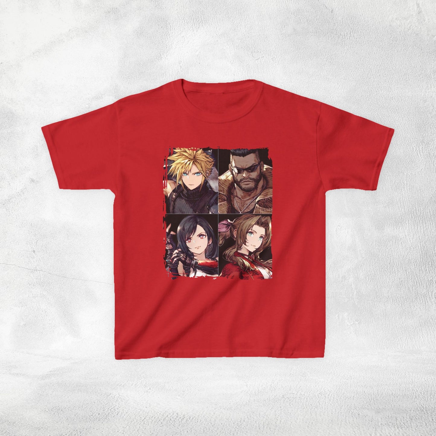 Kids gaming shirt Final Fantasy Cloud Barret Tifa and Aerith