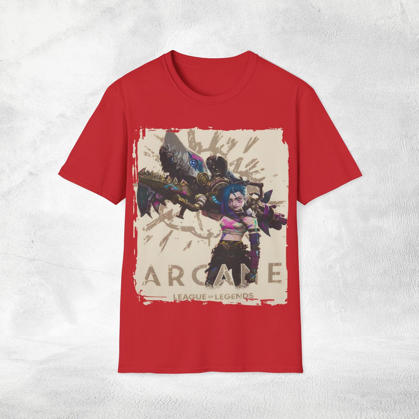 Unisex Gaming shirt Arcane Series LOL Jinx