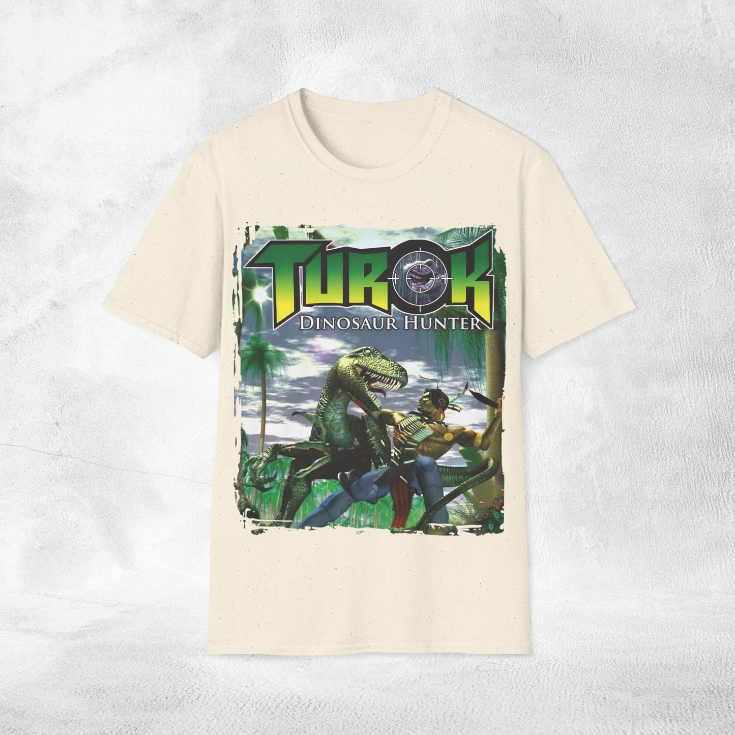 Unisex gaming shirt Turok - Dinosaur Hunter