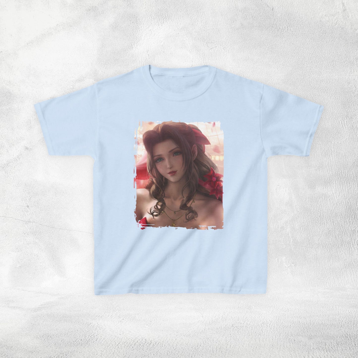 Kids  gaming shirt Final Fantasy Aerith Gainsborough