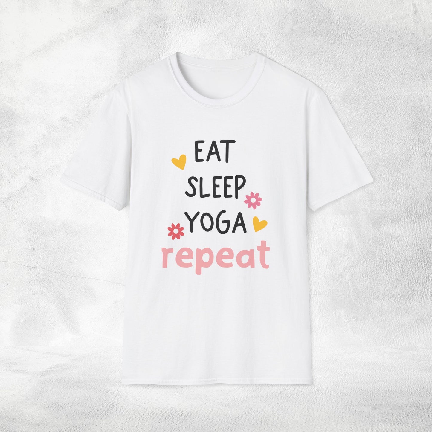 Women's yoga shirt eat sleep yoga repeat