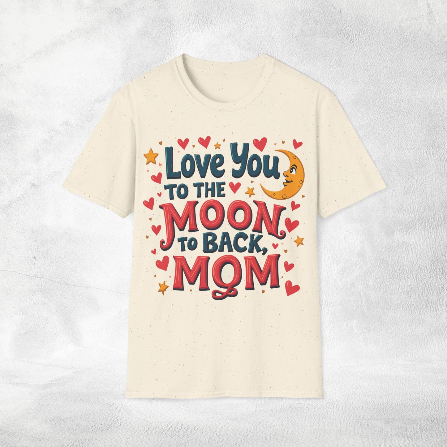 family shirt natural color edition love you to the moon