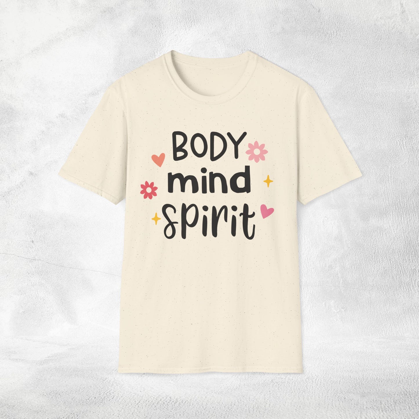 Women's yoga shirt body mind spirit