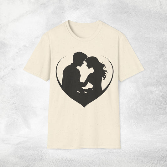 Unisex couples T-Shirt heart