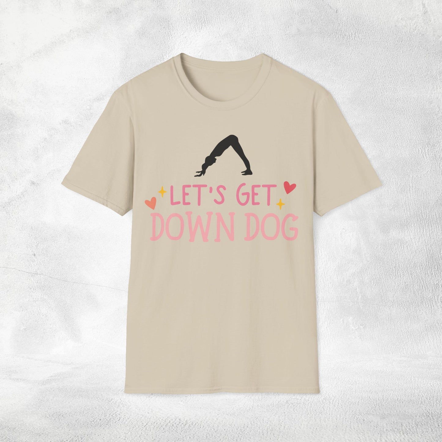 Women's yoga shirt lets get down dog