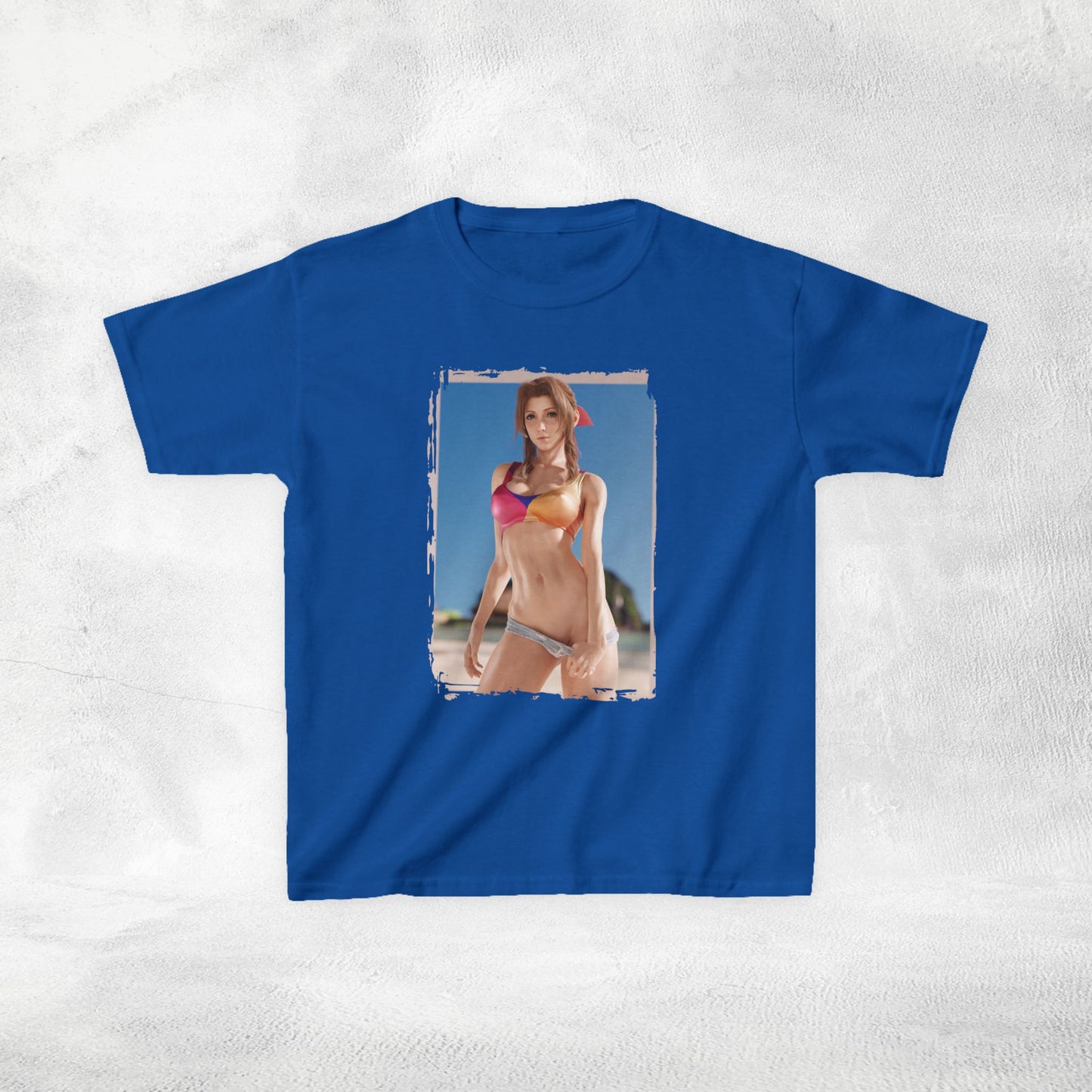 Kids  gaming shirt Final Fantasy Aerith  swimsuit