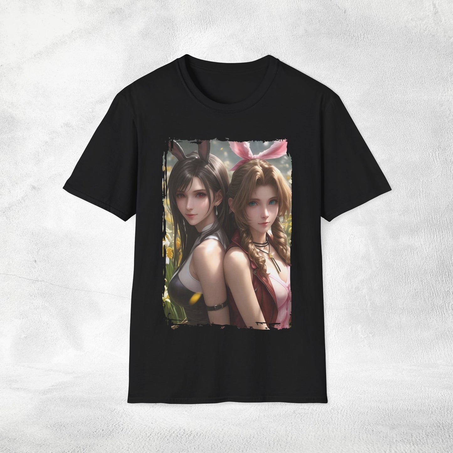 Unisex Gaming shirt Final Fantasy Aerith Gainsborough Tifa Lockhart Bunny Ears
