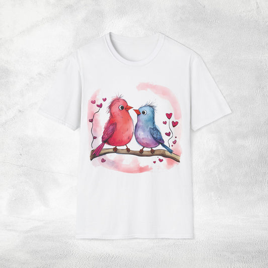 Unisex couples T-Shirt lovebird