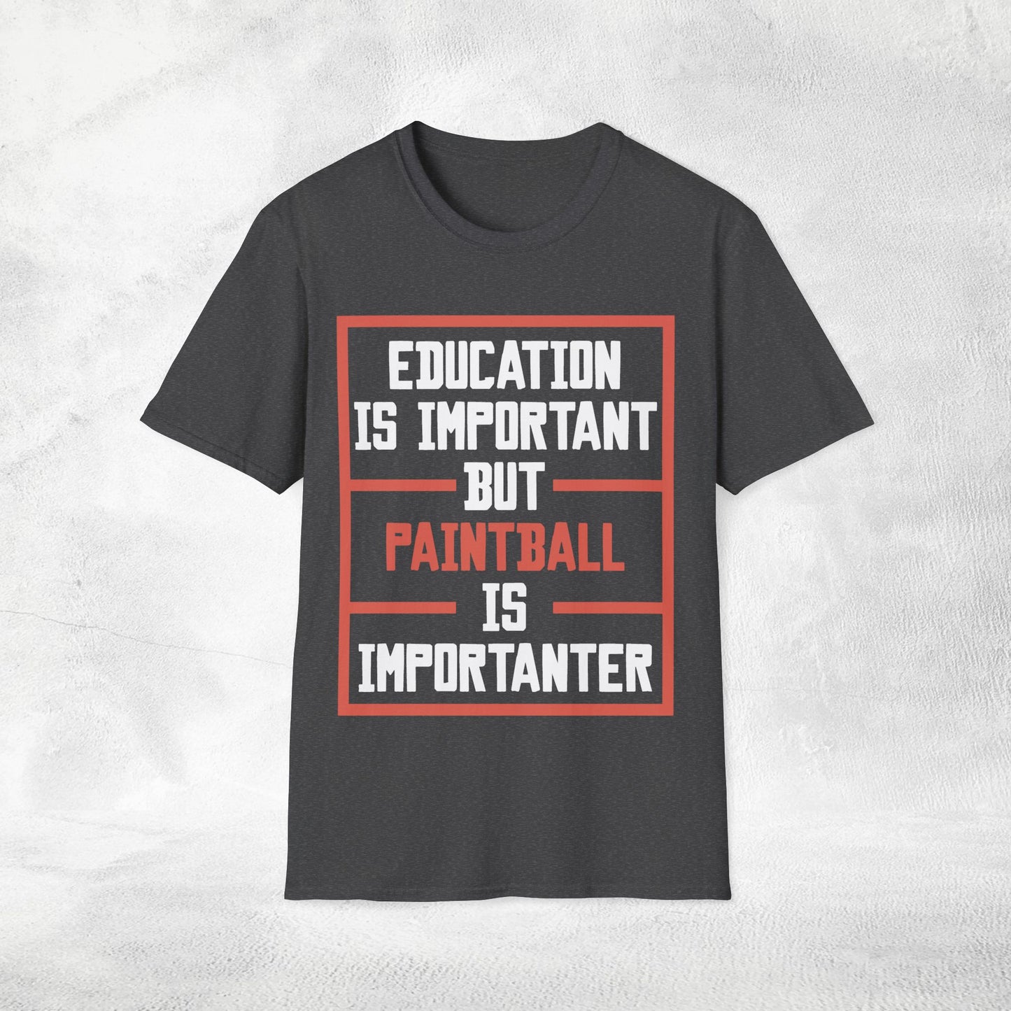 Unisex paintball shirt education