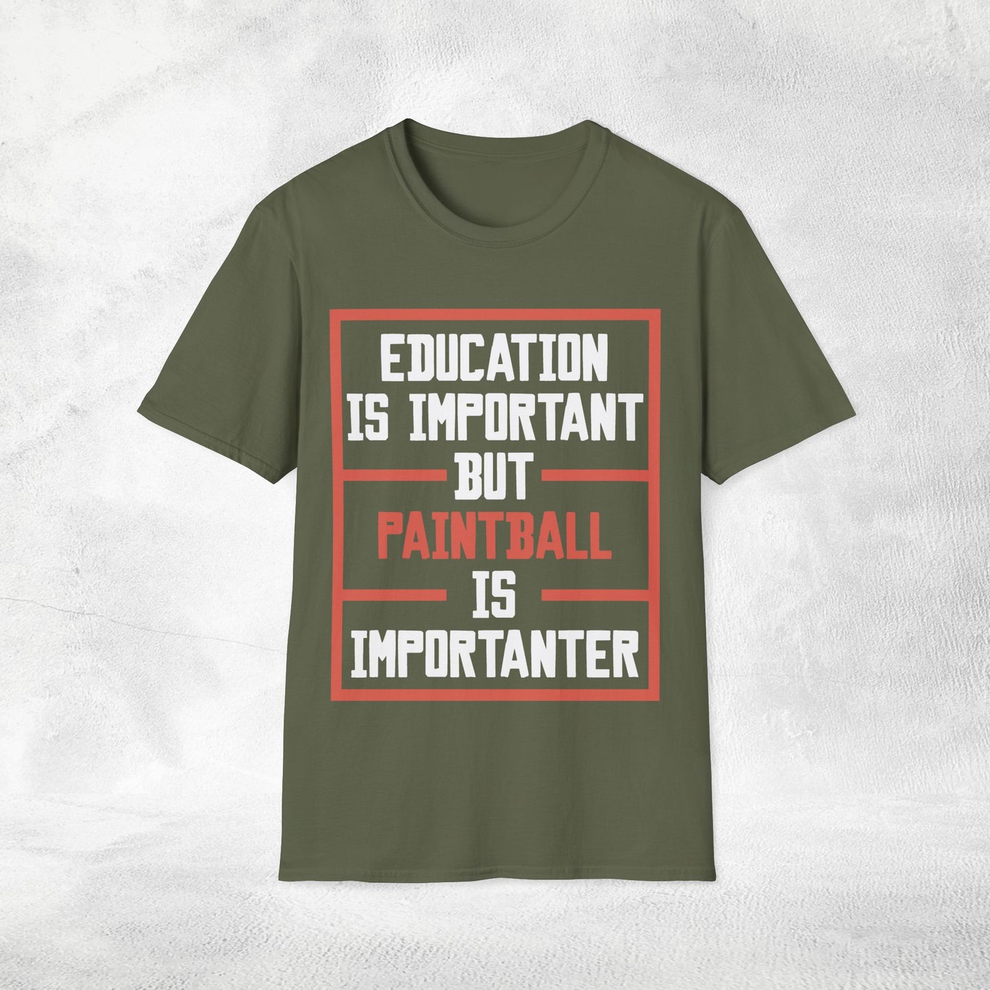 Unisex paintball shirt education