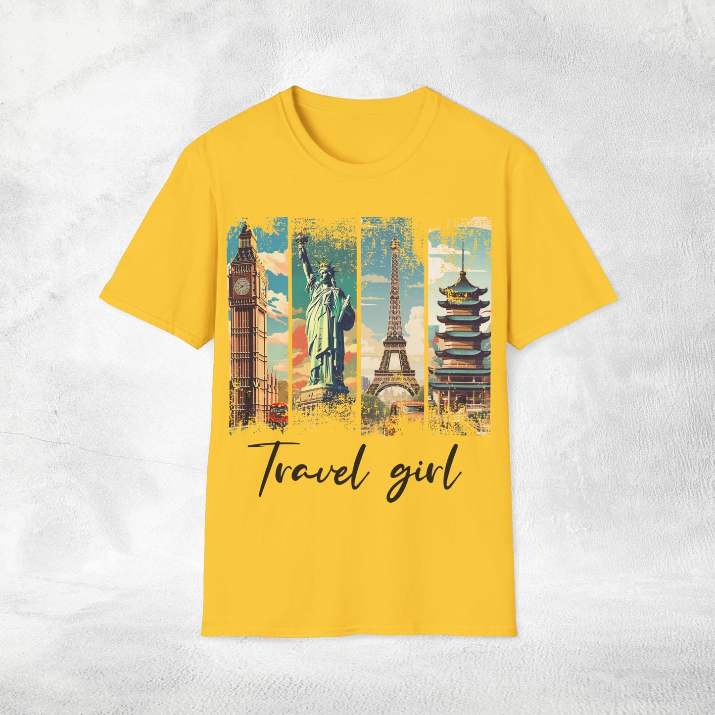 Women T-shirt travel girl vacation tee