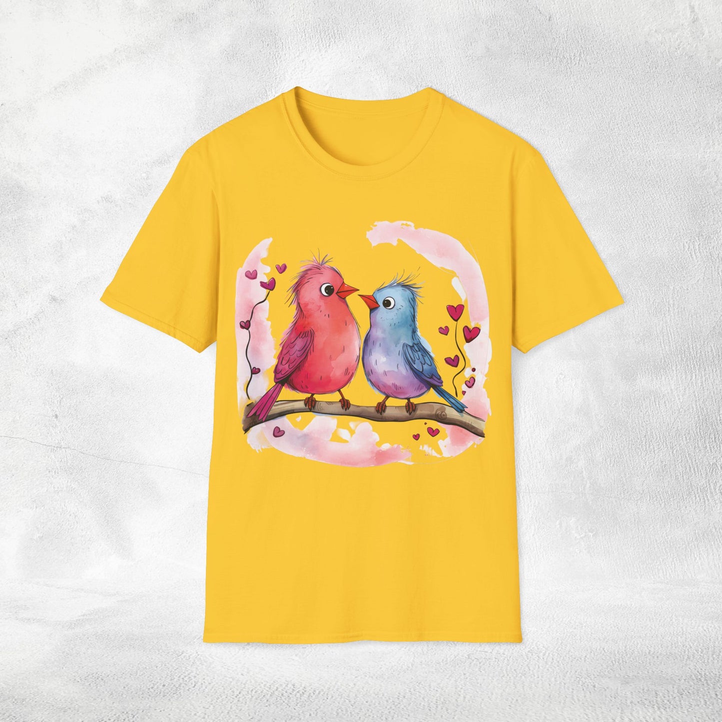 Unisex couples T-Shirt lovebird