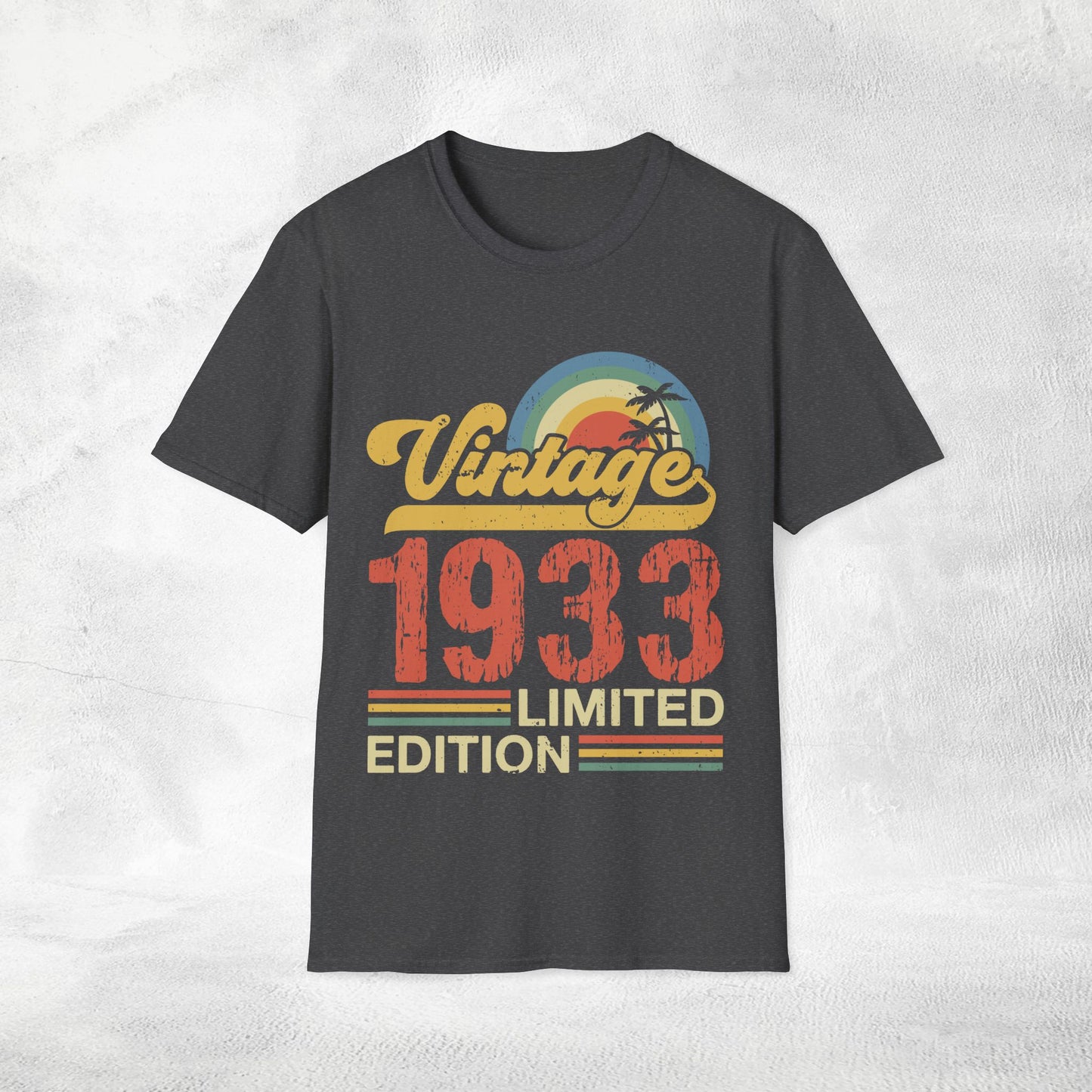 Unisex year of birth shirt 1933