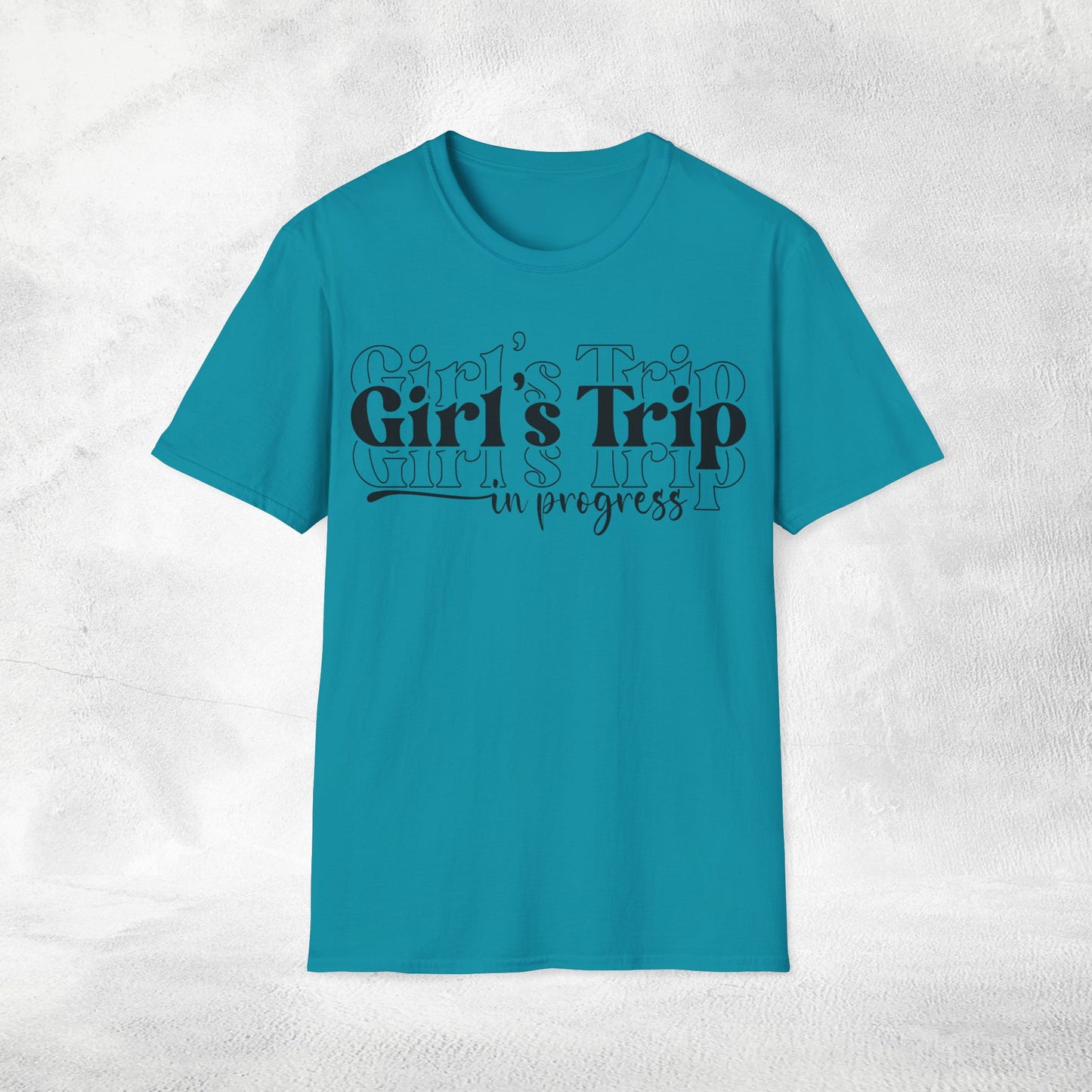 women's shirt girls trip in progress