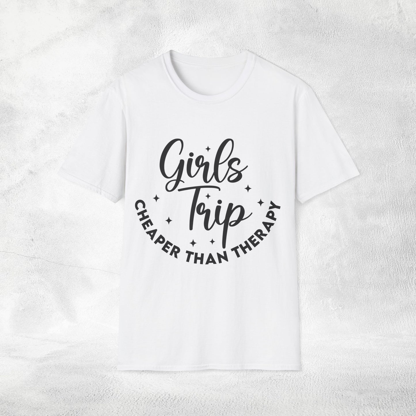 women's shirt girls trip cheaper than therapy