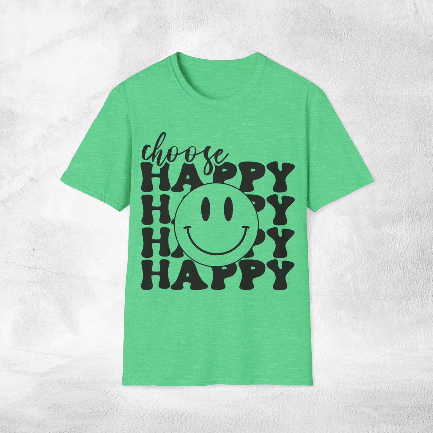 Women's Slogan T-shirt choose happy