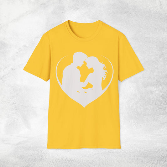 Unisex couples T-Shirt heart
