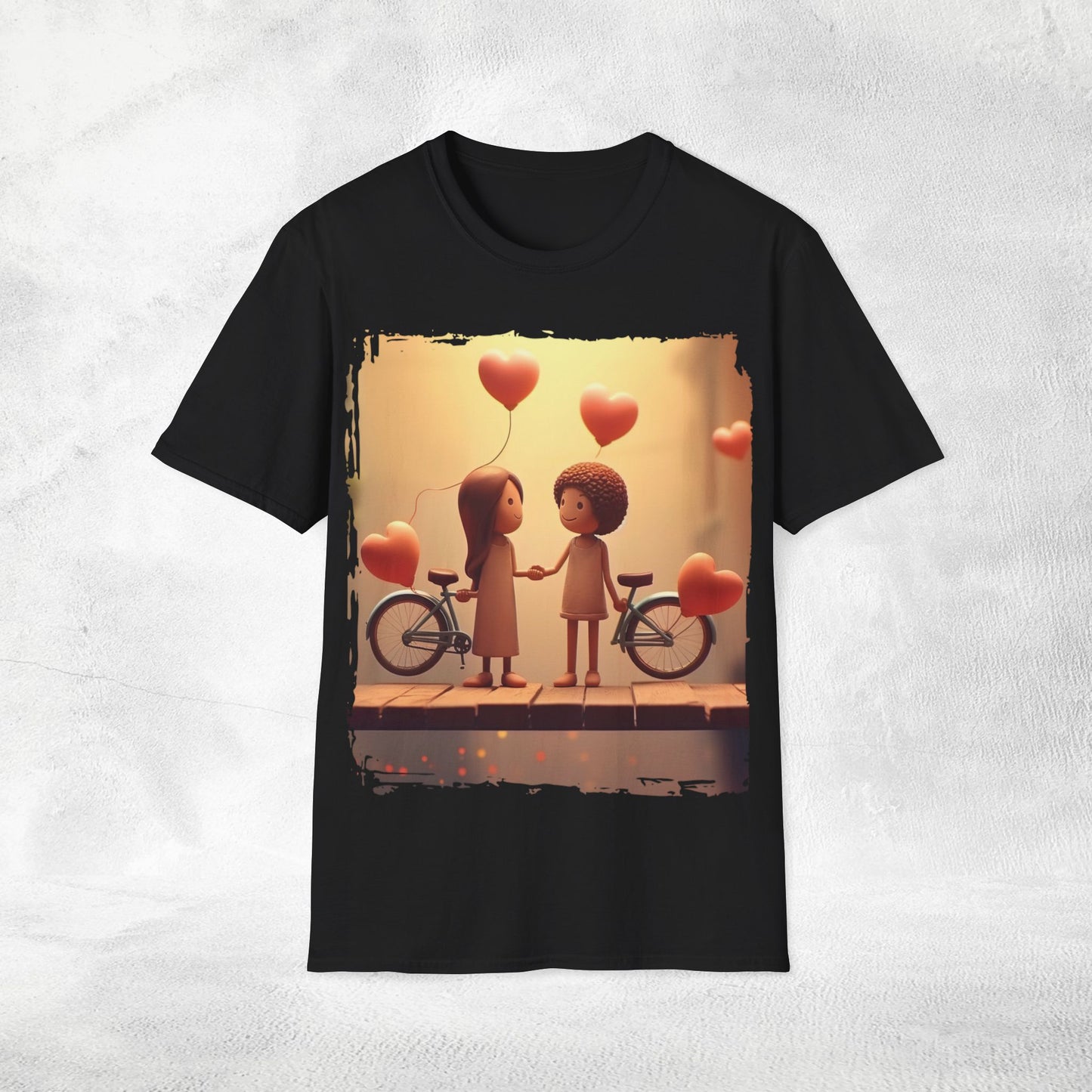 Unisex couples T-Shirt hearts