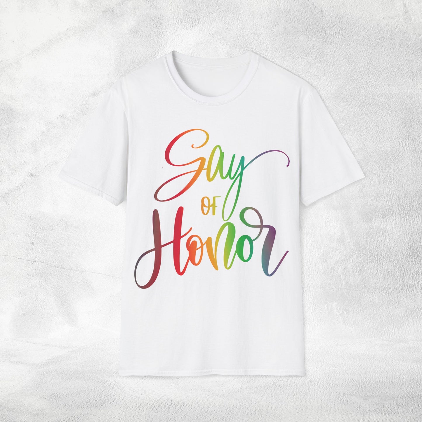 Men's T-Shirt Gay of Honor bachelorette party Rainbow LGBTQ+ Edition