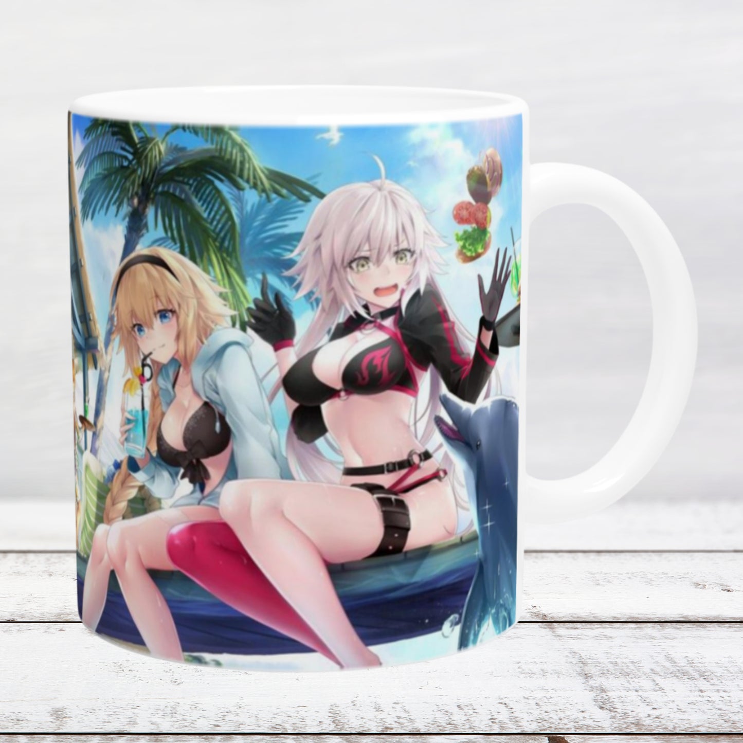 Ceramic Mug 11oz / 325ml Anime Beach Vibes