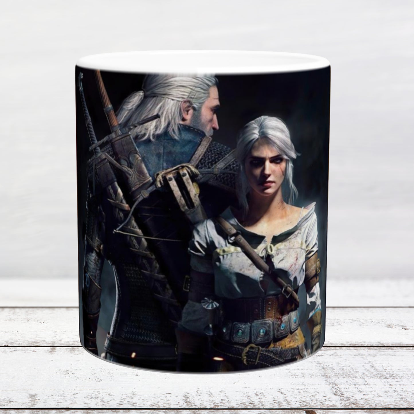 Ceramic mug 11oz / 325 ml Ciri and Geralt